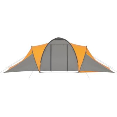 VidaXL Tent 6-persoons grijs en oranje