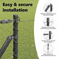 VidaXL Afrasteringspaal grijs 10 x 1,6 m (50 mm gaas) staal en pvc - thumbnail