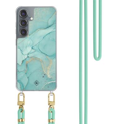Samsung Galaxy S25 hoesje met mint koord - Touch of mint Samsung Galaxy S25 hoesje met mint koord - Touch of mint