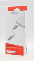 Hama Aux Adapter Lightning–3.5 mm Jack Aansluiting Wit - thumbnail