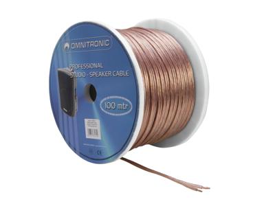 OMNITRONIC Speaker Cable 2x2.5 100m clear