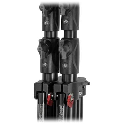 Manfrotto 1005BAC Babylight Stativo con Sistema Pneumatico a 3 Sezioni in Alluminio, Altezza 273 cm, Nero