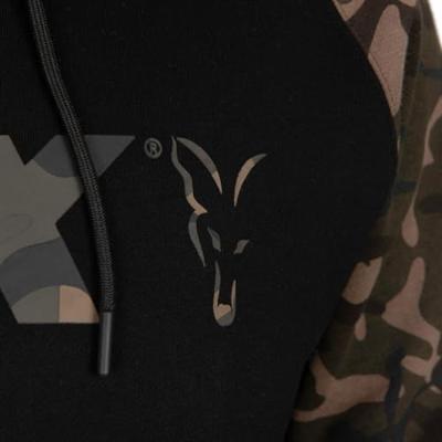 Fox Black / Camo Raglan Hoodie Small