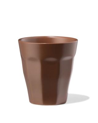 HEMA Mok 250ml Mirabeau aardewerk mat donkerbruin (donkerbruin)