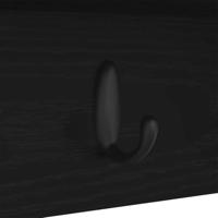 Wandgemonteerde kapstok met plank Zwart eiken 50 x 16 x 26 cm - thumbnail