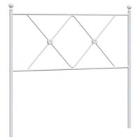 Hoofdbord 90 cm metaal wit - thumbnail
