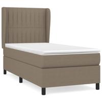 Boxspring met matras stof taupe 90x190 cm - thumbnail