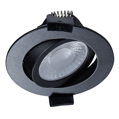 LED&apos;s Light PRO downlight inbouwspot Ø 68mm - Kantelbaar - Spatwaterdicht - Dim to Warm - Zwart