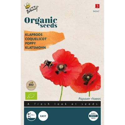 Zaden Organic Papaver Klaproos Rood (BIO) Buzzy - Buzzy
