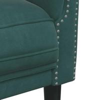 Fauteuil fluweel donkergroen - thumbnail