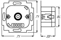 Busch-Jaeger 2CKA006599A2035 Dimmer Inzetstuk Meerdere kleuren 1 stuk(s) - thumbnail