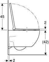 Geberit Wandcloset Renova Pack Diepspoel Gesloten Vorm Rimfree Met Zitting KeraTect Wit - thumbnail
