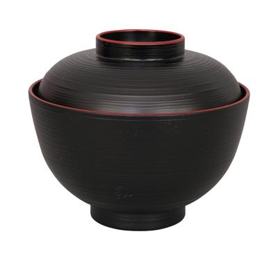 Zwart/Rode Kom - Lacquerware - 300ml - 10.8 x 6.35cm