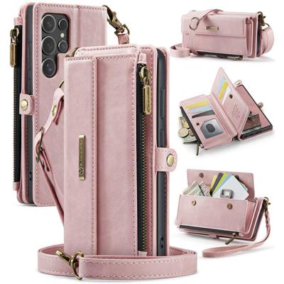 Caseme Samsung Galaxy S25 Ultra hoesje - portemonnee tasje - Lichtroze