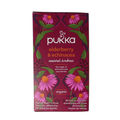 Thee pukka elderberry en echinacea 20 zakjes Thee pukka elderberry en echinacea 20 zakjes