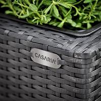 Polyrattan Bloembak 4 delig - Zwart - 95 x 27 x 60 cm - thumbnail