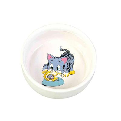TRIXIE VOERBAK / WATERBAK STRIPKAT MET BAK KERAMIEK WIT 11 CM 300 ML 4 ST TRIXIE VOERBAK / WATERBAK STRIPKAT MET BAK KERAMIEK WIT 11 CM 300 ML 4 ST