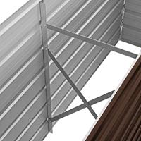 Plantenbak verhoogd 160x40x77 cm gegalvaniseerd staal bruin - thumbnail