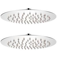 VidaXL Regendouchekop 2 st rond 20 cm roestvrij staal - thumbnail