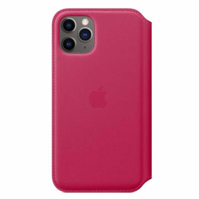 Apple leather Folio case iPhone 11 Pro Raspberry