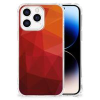 Shockproof Case voor iPhone 14 Pro Polygon Red - thumbnail