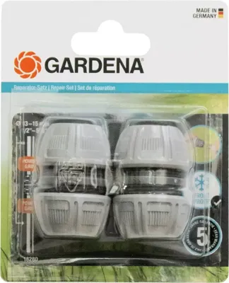 GARDENA 18280-20 neu Kunststof Slangreparatiestuk 13 mm (1/2) Ø Set van 2 stuks