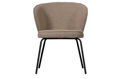 WOOOD Eetkamerstoel 'Admit' Bouclé, kleur Beige