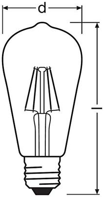 OSRAM HOMELIGHTING 4058075434424 LED-lamp Energielabel E (A - G) E27 Peer 4 W = 40 W Warmwit (Ø x l) 64 mm x 143 mm 1 stuk(s) OSRAM HOMELIGHTING 4058075434424 LED-lamp Energielabel E (A - G) E27 Peer 4 W = 40 W Warmwit (Ø x l) 64 mm x 143 mm 1 stuk(s)