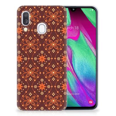 Samsung Galaxy A40 | TPU bumper | Batik Brown