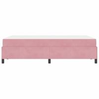 Bedframe met matras Roze en wit 120 x 200 cm Fluweel - thumbnail
