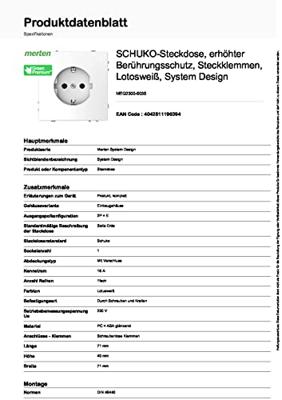 Merten MEG2300-6035 Wandcontactdoos System Design Wit 1 stuk(s)