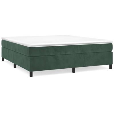 Boxspring met matras fluweel donkergroen 200x200 cm