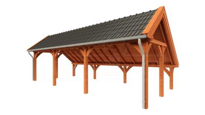 Trendhout De Hoeve XL Kapschuur 926x440 cm Douglas blank- Kapschuurdak- Onbehandeld lariks Douglas hout- Trendhout