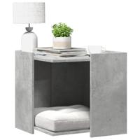 VidaXL Kattenbakkast 53x53x51 cm bewerkt hout betongrijs - thumbnail