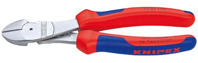 Knipex Kracht-zijsnijtang verchroomd met meer-componentengrepen 160 mm - 7405160 - thumbnail