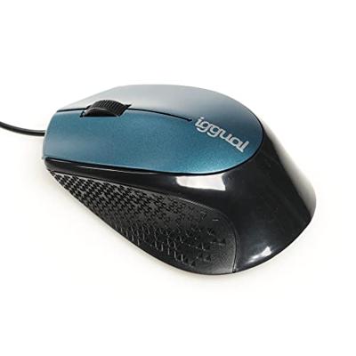 Muis iggual COM-ERGONOMIC-R 800 dpi Blauw Zwart/Blauw Muis iggual COM-ERGONOMIC-R 800 dpi Blauw Zwart/Blauw