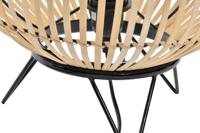 Bureaulamp DKD Home Decor Zwart Metaal Bruin Bamboe (36 x 36 x 37 cm) - thumbnail