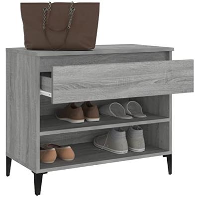VidaXL Schoenenkast 70x36x60 cm bewerkt hout sonoma grijs