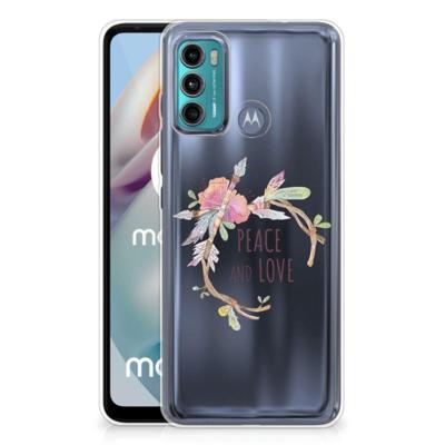 Motorola Moto G60 Telefoonhoesje met Naam Boho Text Motorola Moto G60 Telefoonhoesje met Naam Boho Text