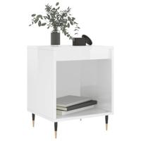 Nachtkastjes 2 st 40x35x50 cm bewerkt hout hoogglans wit - thumbnail