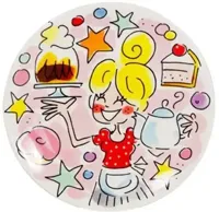 Blond Amsterdam petit four bordje aardewerk girl 12x1.5cm multi - thumbnail