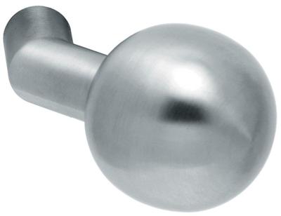 Knop gatdeel bol verkropt rvs mat