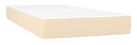 Boxspring met matras stof crèmekleurig 160x200 cm - thumbnail