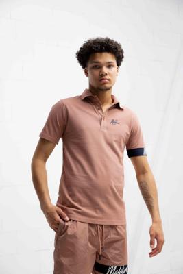 Malelions Captain Polo Heren Roze - Maat L - Kleur: Rood | Soccerfanshop