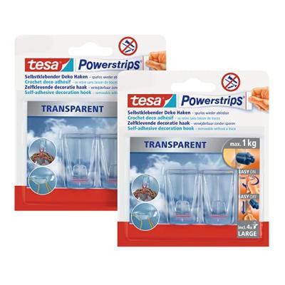tesa POWERSTRIPS® Kleefhaak Large Transparant Inhoud: 4 stuk(s) tesa POWERSTRIPS® Kleefhaak Large Transparant Inhoud: 4 stuk(s)