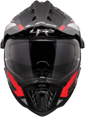 LS2 Helmet mx701 expl. car.fr.ii l red/black