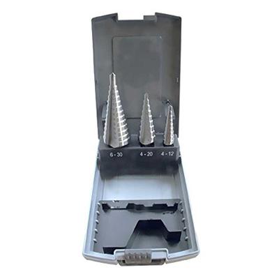 PRO getrapte boren set 3-piece stepped drill bit in plastic box