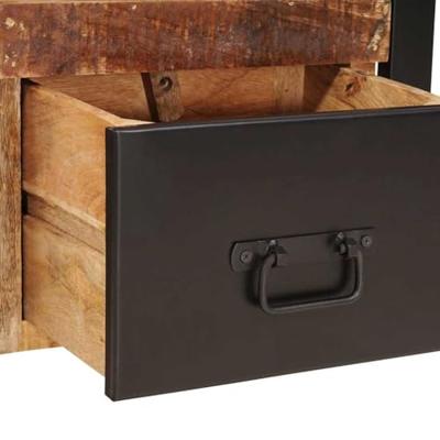 VidaXL Kledinghouder met lade bruin 40 x 40 x 90 cm massief mango hout VidaXL Kledinghouder met lade bruin 40 x 40 x 90 cm massief mango hout