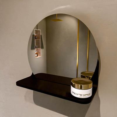 MONDIAZ SPOT spiegel rond 30cm met Spiegelplanchet kleur Urban.