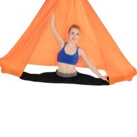 Huishoudelijke handstand elastische stretching touw antenne yoga hangmat set (oranje) - thumbnail